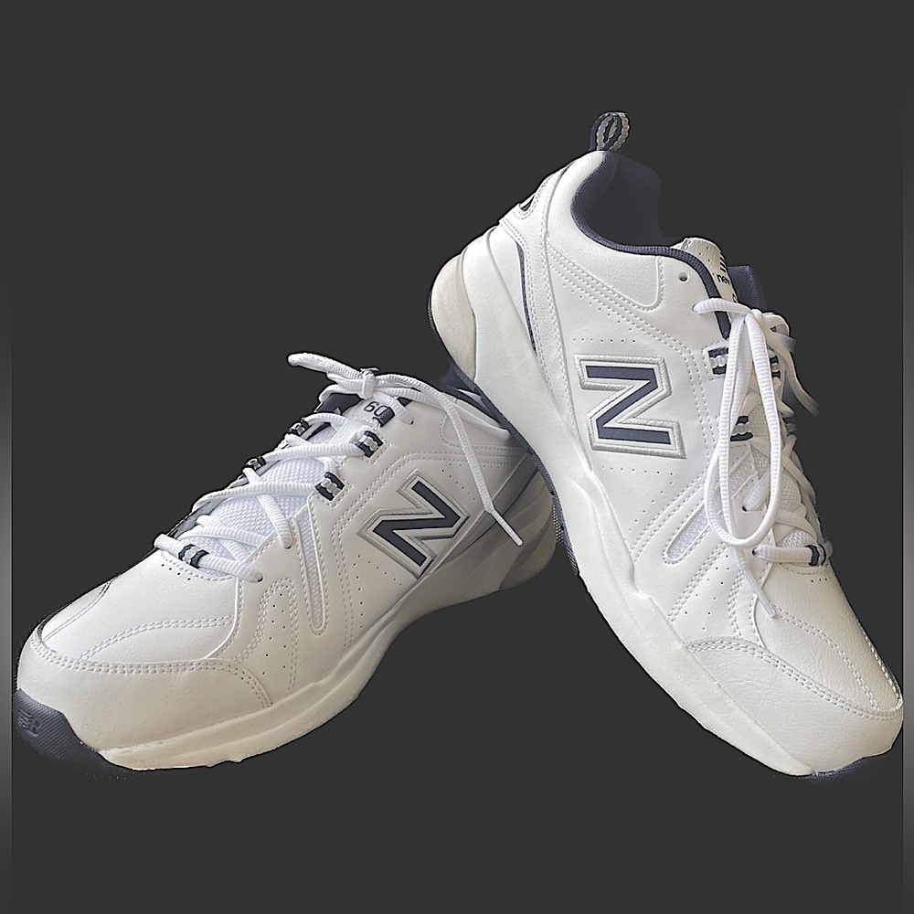 “NEW BALANCE 608”, NWOT, Men’s Sz12, White/Blue Sneakers